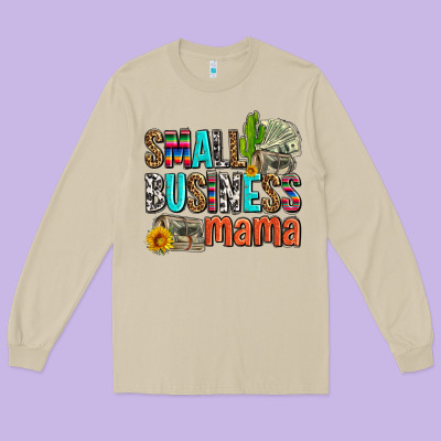Small Business Mama Long Sleeve Tee Designed By Adodesignshop