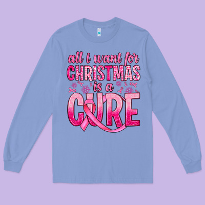 All I Want For Christmas Is A Cure Long Sleeve Tee Designed By Jahusdesignshop