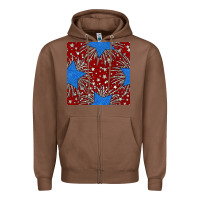 Chestnut Glitter 4th of July Seamless Pattern Zipper Hoodie - BundleAndBundleShop