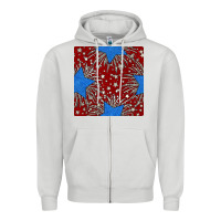Dove Grey Glitter 4th of July Seamless Pattern Zipper Hoodie - BundleAndBundleShop
