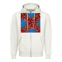 Oatmeal Heather Glitter 4th of July Seamless Pattern Zipper Hoodie - BundleAndBundleShop