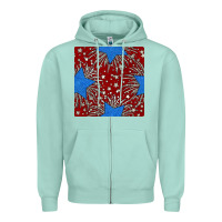 Glitter 4th Of July Seamless Pattern Zipper Hoodie | Teevron