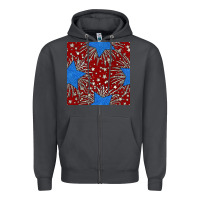 Smoke Glitter 4th of July Seamless Pattern Zipper Hoodie - BundleAndBundleShop