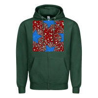 Sports Green Glitter 4th of July Seamless Pattern Zipper Hoodie - BundleAndBundleShop