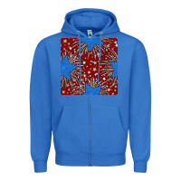 True Royal Glitter 4th of July Seamless Pattern Zipper Hoodie - BundleAndBundleShop