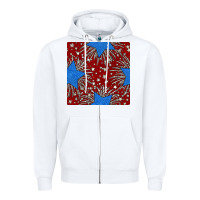 White Glitter 4th of July Seamless Pattern Zipper Hoodie - BundleAndBundleShop