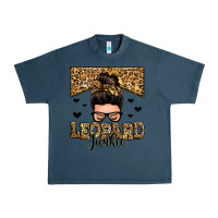 Midnight Navy leopard junkie messy bun Urban Heavy Tee - Zillion Design Studio