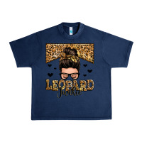 Navy leopard junkie messy bun Urban Heavy Tee - Zillion Design Studio