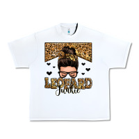 White leopard junkie messy bun Urban Heavy Tee - Zillion Design Studio