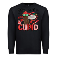 Black better aim than cupid with dog and duck Premium Sweatshirt - MaliasSmallBusiness