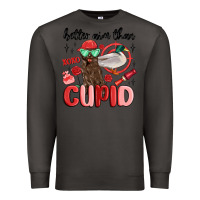 Smoke better aim than cupid with dog and duck Premium Sweatshirt - MaliasSmallBusiness