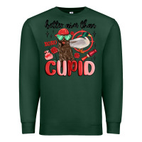 Sports Green better aim than cupid with dog and duck Premium Sweatshirt - MaliasSmallBusiness