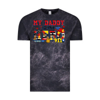 Cloud Black my daddy is my hero dispatcher Vintage Tee - Zillion Design Studio
