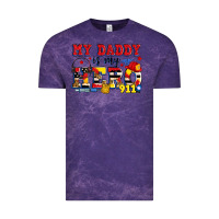 Cloud Purple my daddy is my hero dispatcher Vintage Tee - Zillion Design Studio