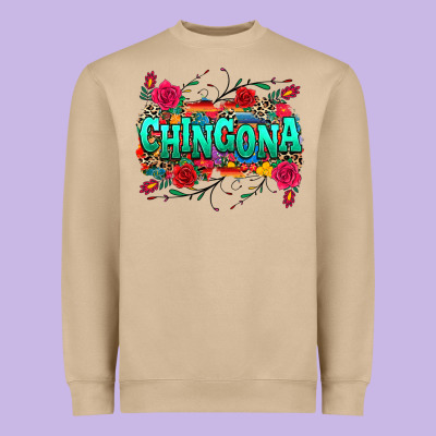 Chingona Heavyweight Sweatshirt Designed By Texasbilliewilder