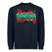 Navy chingona Heavyweight Sweatshirt - texasbilliewilder