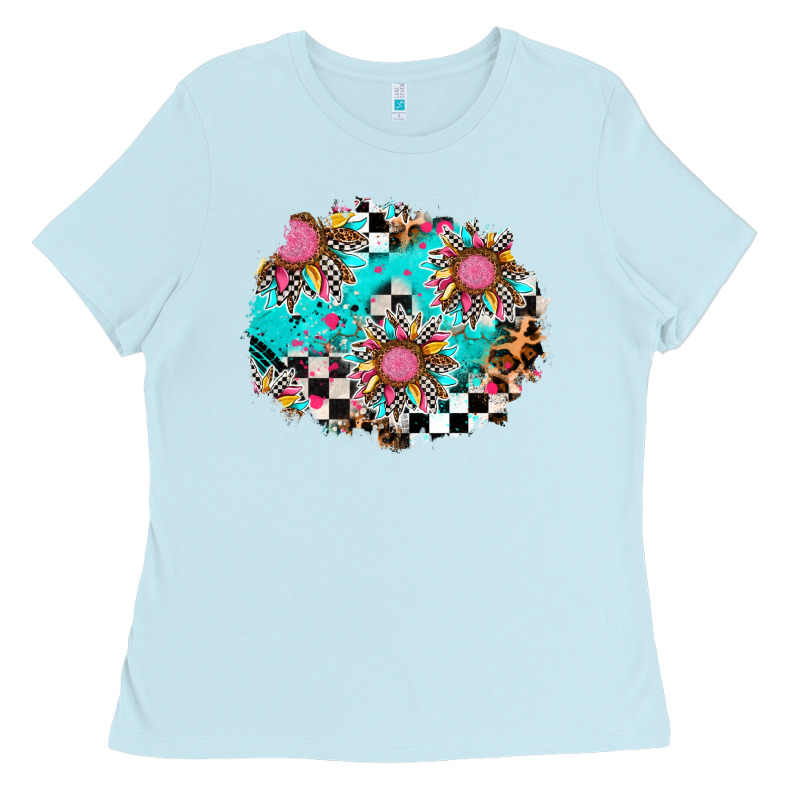Race Sunflower Patches Ladies Tee by AdoDesignShop | Teevron