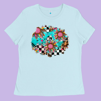 Race Sunflower Patches Ladies Tee Designed By Adodesignshop