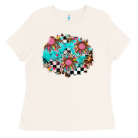 Bone race sunflower patches Ladies Tee - AdoDesignShop