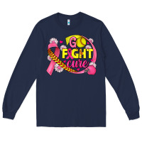 Navy breast cancer go fight cure softball Long Sleeve Tee - JahusDesignShop
