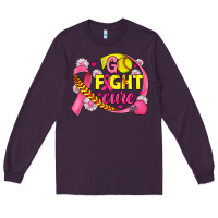 Plum breast cancer go fight cure softball Long Sleeve Tee - JahusDesignShop