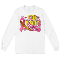 White breast cancer go fight cure softball Long Sleeve Tee - JahusDesignShop