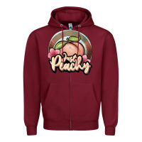 Burgundy just peachy Zipper Hoodie - JahusDesignShop