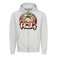 Dove Grey just peachy Zipper Hoodie - JahusDesignShop
