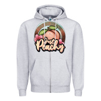 Heather Grey just peachy Zipper Hoodie - JahusDesignShop