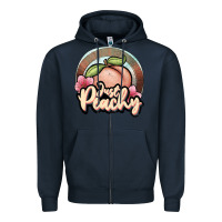 Navy just peachy Zipper Hoodie - JahusDesignShop