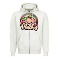 Oatmeal Heather just peachy Zipper Hoodie - JahusDesignShop