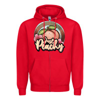 Red just peachy Zipper Hoodie - JahusDesignShop