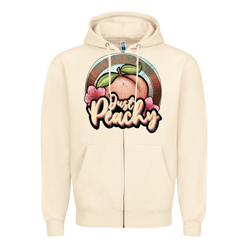 Just Peachy Zipper Hoodie by JahusDesignShop | Teevron