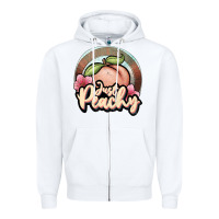 White just peachy Zipper Hoodie - JahusDesignShop