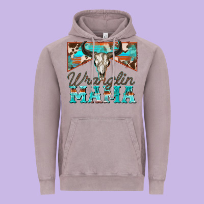 Wranglin Mama Vintage Hoodie Designed By Zillion Design Studio