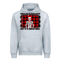 Heather Grey When You re Dead Inside But It Christmas Skeleton Urban Hoodie - Bettercallsaul
