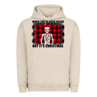 Pigment French Oak When You re Dead Inside But It Christmas Skeleton Urban Hoodie - Bettercallsaul