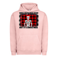 Pigment Salmon When You re Dead Inside But It Christmas Skeleton Urban Hoodie - Bettercallsaul