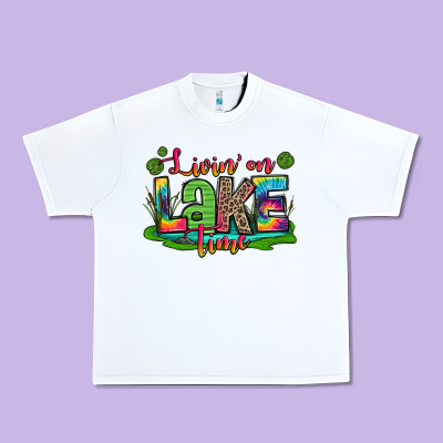 Living On Lake Time Urban Heavy Tee Designed By Zillion Design Studio