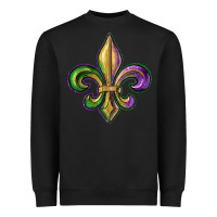 Black fleur de lis Heavyweight Sweatshirt - RanaPortraitStore