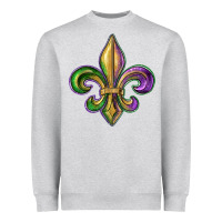 Heather Grey fleur de lis Heavyweight Sweatshirt - RanaPortraitStore
