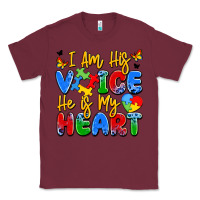 Burgundy i am his voice he is my heart Classic Tee - JahusDesignShop