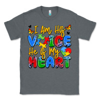 Charcoal Heather i am his voice he is my heart Classic Tee - JahusDesignShop
