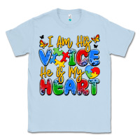 Dusty Blue i am his voice he is my heart Classic Tee - JahusDesignShop