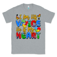Heather Grey i am his voice he is my heart Classic Tee - JahusDesignShop