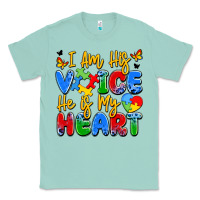 Seafoam i am his voice he is my heart Classic Tee - JahusDesignShop