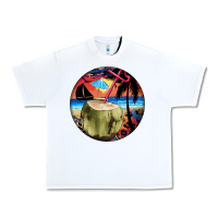 White coconut drink colorful leopard Urban Heavy Tee - BarkalooDesign