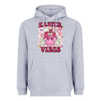 Heather Grey Easter vibes Heavyweight Hoodie - MaliasSmallBusiness