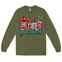 Army Green little miss preschool Long Sleeve Tee - AdoDesignShop