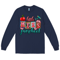 Navy little miss preschool Long Sleeve Tee - AdoDesignShop